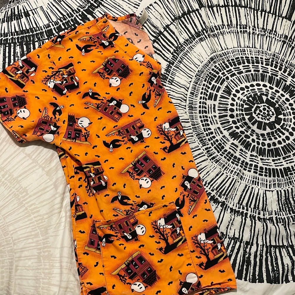 Halloween Scrub Top